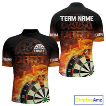 Load image into Gallery viewer, Persionalized Flame Smokes Dart Doards Dart Shirt For Men, Custom Dart Jerseys NYN0100