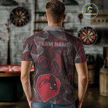 Load image into Gallery viewer, Dragon Darts Flight &amp; Red Swirl Men's Darts Team Shirt - Custom Name For Players NYN0461