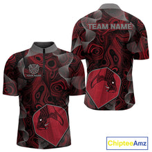 Load image into Gallery viewer, Dragon Darts Flight &amp; Red Swirl Men's Darts Team Shirt - Custom Name For Players NYN0461