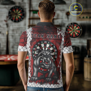 Brick-Wall Fierce Bulldog Men's Darts Team Shirt - Personalized Name For Players NYN0462