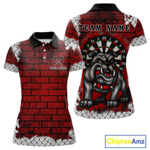 Load image into Gallery viewer, Brick-Wall Fierce Bulldog Women's Darts Team Shirt - Personalized Name For Players NYN0462