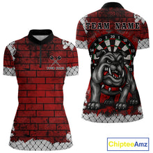 Load image into Gallery viewer, Brick-Wall Fierce Bulldog Women's Darts Team Shirt - Personalized Name For Players NYN0462