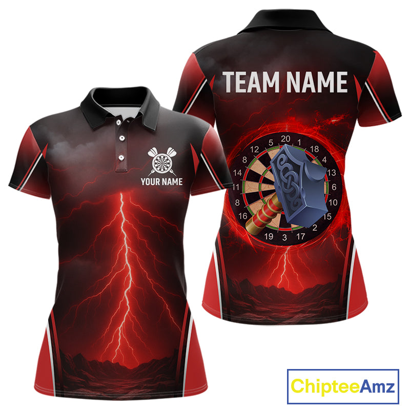 Lightning Dartboard Custom Funny Polo Shirt For Women - Darts Team Jersey NYN0705