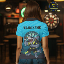 Load image into Gallery viewer, Shark &amp; Dartboard Custom Funny Polo Shirt For Women - Darts Team Jersey NYN0706