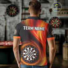 Load image into Gallery viewer, Circle Flame Dartboard Custom Orange Dart Shirt For Men, Dart Team Jerseys NYN0102