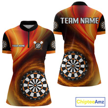 Load image into Gallery viewer, Circle Flame Dartboard Custom Orange Dart Shirt For Women, Dart Team Jerseys NYN0102