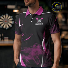 Load image into Gallery viewer, Persionalized Purple Smokes Dart Arrows Dart Shirt For Men, Custom Dart Jerseys NYN0104