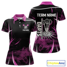 Load image into Gallery viewer, Persionalized Purple Smokes Dart Arrows Dart Shirt For Women, Custom Dart Jerseys NYN0104