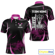 Load image into Gallery viewer, Persionalized Purple Smokes Dart Arrows Dart Shirt For Men, Custom Dart Jerseys NYN0104
