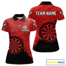 Load image into Gallery viewer, Splashed Pattern Red Dart Boards Custom Dart Shirt For Women, Dart Team Jerseys NYN0108
