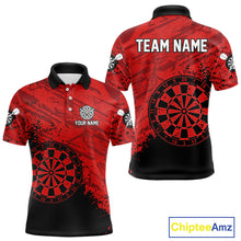 Load image into Gallery viewer, Splashed Pattern Red Dart Boards Custom Dart Shirt For Men, Dart Team Jerseys NYN0108