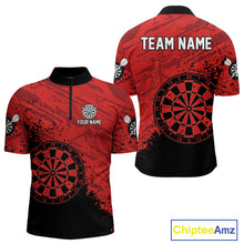 Load image into Gallery viewer, Splashed Pattern Red Dart Boards Custom Dart Shirt For Men, Dart Team Jerseys NYN0108