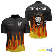 Load image into Gallery viewer, Multi-Color Crown Lion Dart Arrow Custom Dart Shirt For Men, Dart Team Jerseys NYN0109