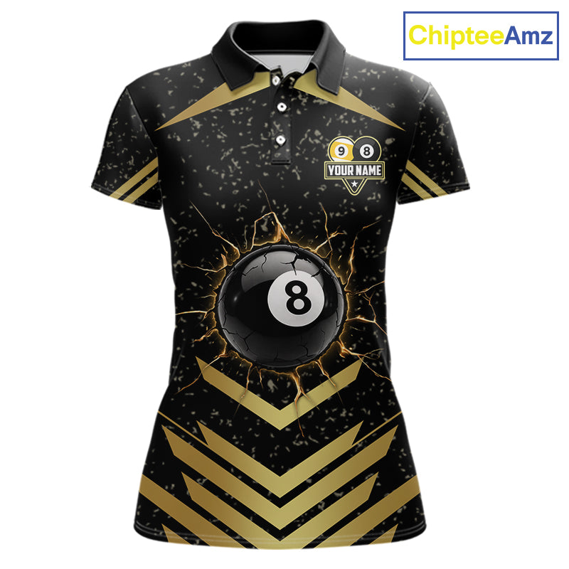 Orange Grunge Grim Reaper Billiard Ball Pool Custom Women Billiard Shirts, Billiard Team Jerseys NYN3020