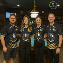 Load image into Gallery viewer, Orange Grunge Grim Reaper Billiard Ball Pool Custom Men Billiard Shirts, Billiard Team Jerseys NYN3020