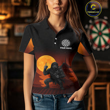 Load image into Gallery viewer, Full Moon Ninja &amp; Dart Arrows Women&#39;s Darts Shirt - Custom Name For Darts Jersey NYN0472