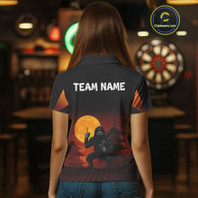 Load image into Gallery viewer, Full Moon Ninja &amp; Dart Arrows Women&#39;s Darts Shirt - Custom Name For Darts Jersey NYN0472