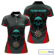 Load image into Gallery viewer, Spartan Skull Style Warrior Women's Darts Team Shirt - Personalized Name For Players NYN0463