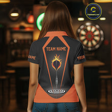 Load image into Gallery viewer, Heartbeat And Dartboard Custom Darts Polo Shirt For Women - Darts Team Jersey NYN0724