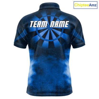 Blue Smokes Darts Polo & Quarter-Zip Shirts For Men Custom Dart Team Tournament Jersey NYN4371