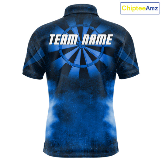 Blue Smokes Darts Polo & Quarter-Zip Shirts For Men Custom Dart Team Tournament Jersey NYN4371