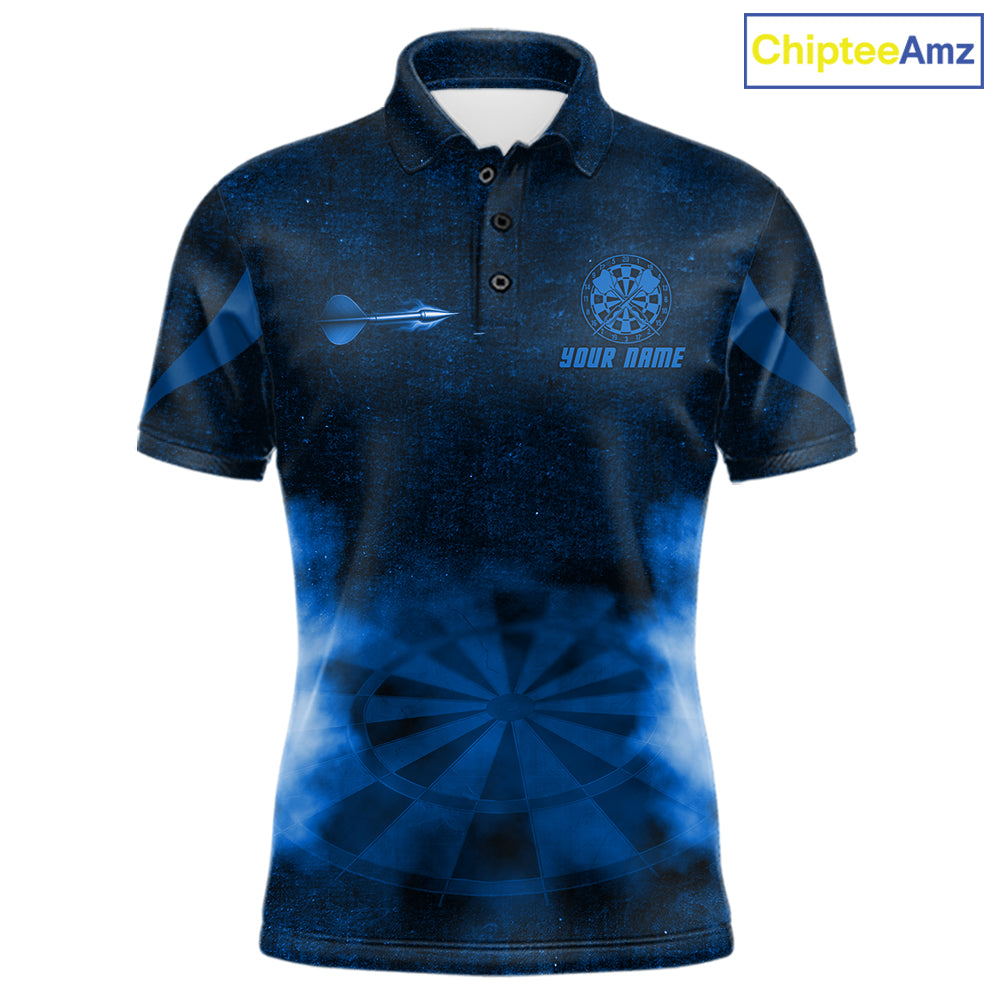 Blue Smokes Darts Polo & Quarter-Zip Shirts For Men Custom Dart Team Tournament Jersey NYN4371