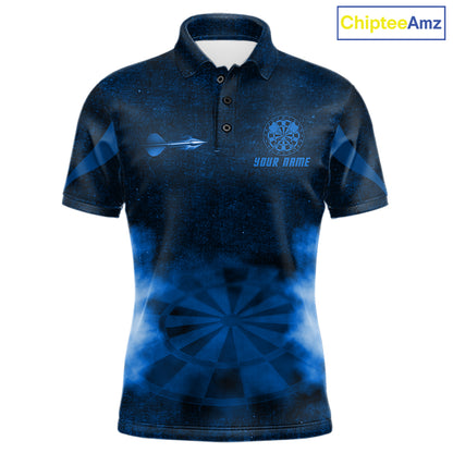 Blue Smokes Darts Polo & Quarter-Zip Shirts For Men Custom Dart Team Tournament Jersey NYN4371