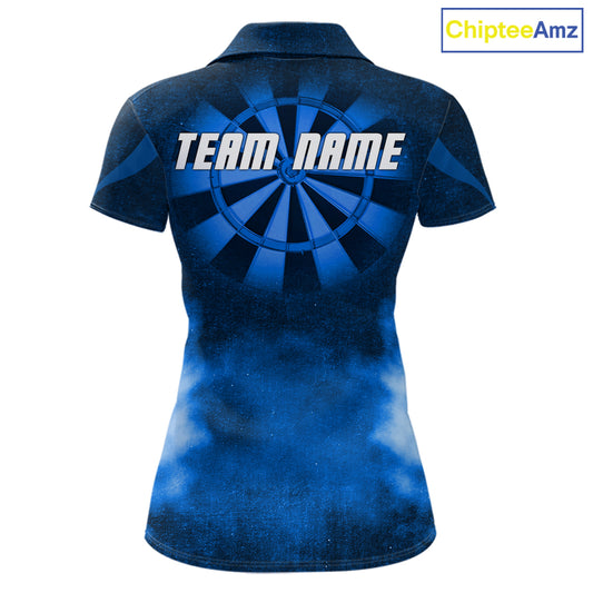 Blue Smokes Darts Polo & Quarter-Zip Shirts For Women Custom Dart Team Tournament Jersey NYN4371