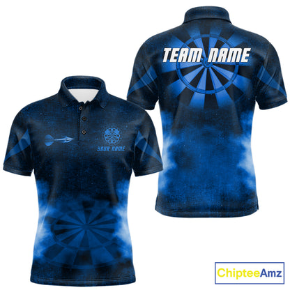 Blue Smokes Darts Polo & Quarter-Zip Shirts For Men Custom Dart Team Tournament Jersey NYN4371