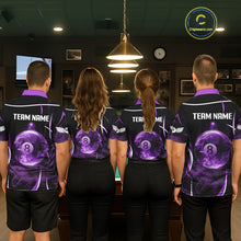 Load image into Gallery viewer, Purple Smokes Pool 8 Ball Women Billiard Polo &amp; 1/4-Zip Shirt Personalized Balls Billiard Gifts NYN2416