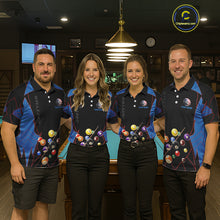 Load image into Gallery viewer, Custom US Flag 8 Ball Pool Team Shirt Personalized Men Billiard Polo &amp; 1/4-Zip Attire Gifts NYN2417