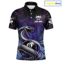Load image into Gallery viewer, Dripping Cobra 8 Ball Pool Team Shirt Personalized Men Billiard Polo &amp; 1/4-Zip Attire Gifts NYN2418