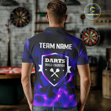 Load image into Gallery viewer, Darts World Champion Custom Blue-Purple Dart Shirt For Men, Dart Team Jerseys NYN0111