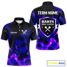 Load image into Gallery viewer, Darts World Champion Custom Blue-Purple Dart Shirt For Men, Dart Team Jerseys NYN0111