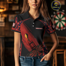 Load image into Gallery viewer, Bombs Dart Arrow Custom Red Dartboard Dart Shirt For Women, Dart Team Jerseys NYN0114