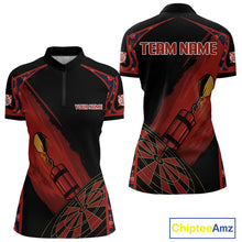 Load image into Gallery viewer, Bombs Dart Arrow Custom Red Dartboard Dart Shirt For Women, Dart Team Jerseys NYN0114