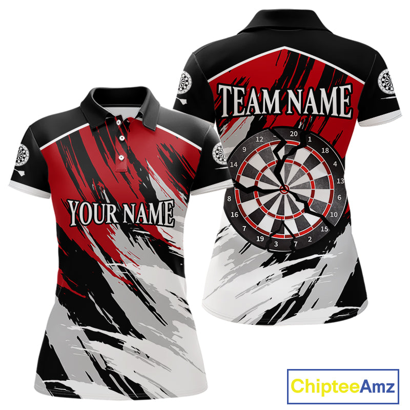 Multi Color Cracked Dartboards Custom Dart Team Shirt For Women, Dart Jerseys NYN0233