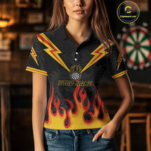 Load image into Gallery viewer, Dragon Flame Pattern Dartboard Custom Dart Shirt For Women, Dart Team Jerseys NYN0234
