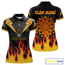 Load image into Gallery viewer, Dragon Flame Pattern Dartboard Custom Dart Shirt For Women, Dart Team Jerseys NYN0234