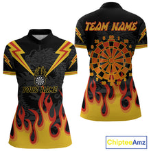 Load image into Gallery viewer, Dragon Flame Pattern Dartboard Custom Dart Shirt For Women, Dart Team Jerseys NYN0234