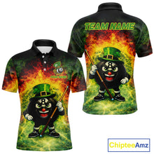 Load image into Gallery viewer, Red &amp; Green Shamrock Thunder Funny Pool 8 Ball Men Billiard Shirt Personalized Balls Billiard Shirts NYN2653