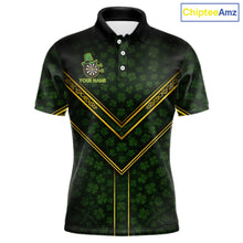 Load image into Gallery viewer, Funny Smoking Dartboard St Patrick's Day Darts Polo Shirt For Men Custom Dart League Shirt NYN2656