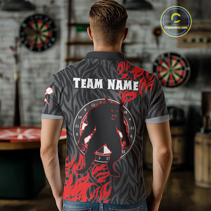 Red-Black Wolf Dartboards Custom Wolf Dart Shirt For Men, Dart Team Jerseys NYN0238