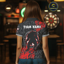 Load image into Gallery viewer, Red-Black Wolf Dartboards Custom Wolf Dart Shirt For Women, Dart Team Jerseys NYN0238