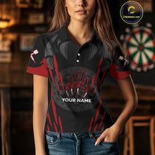 Load image into Gallery viewer, Black And Red Dartboards Custom  Wolf Dart Shirts For Women, Dart Team Jerseys NYN0241