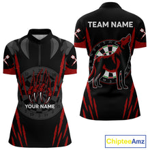 Load image into Gallery viewer, Black And Red Dartboards Custom  Wolf Dart Shirts For Women, Dart Team Jerseys NYN0241
