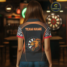Load image into Gallery viewer, Orange Lion Dartboard Dart Shirts Custom Dart Team Shirt For Women, Dart Jerseys NYN0242
