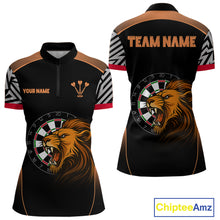 Load image into Gallery viewer, Orange Lion Dartboard Dart Shirts Custom Dart Team Shirt For Women, Dart Jerseys NYN0242
