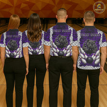 Load image into Gallery viewer, Purple Brick-Wall Fierce Bulldog Men Bowing Team Shirt Personalized Bowling Jersey For Bowlers NYN3195