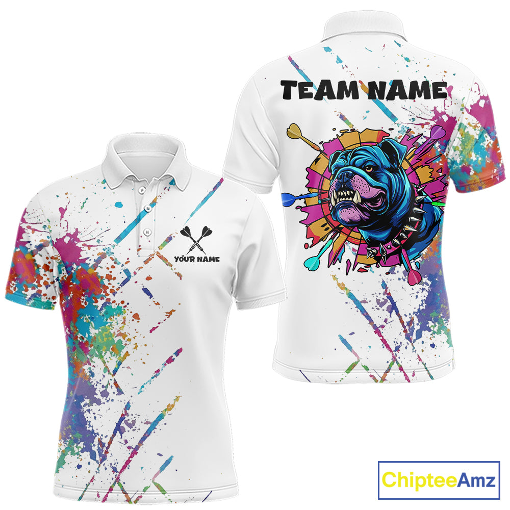 Custom Red Grim Reaper Grunge Black Dart Polo Shirts For Men Skull Dart League Jerseys NYN2182
